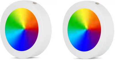 Nightstar 9 Watt 3 in 1 Multicolour Surface panel Led Down Light 2 Pcs Ceiling Light Ceiling Lamp(Red, Blue, Pink, Multicolor)