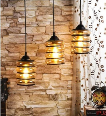 GENREE Luster Glass Cluster Hanging Lights/ Pendant Light/ Ceiling Light for Home Decor Pendant Lamp Ceiling Lamp(Brown, Black)
