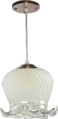 VAGalleryKing Single Glass Hanging Light Flush Mount Ceiling Light Pendant Lamp Ceiling Lamp(White)