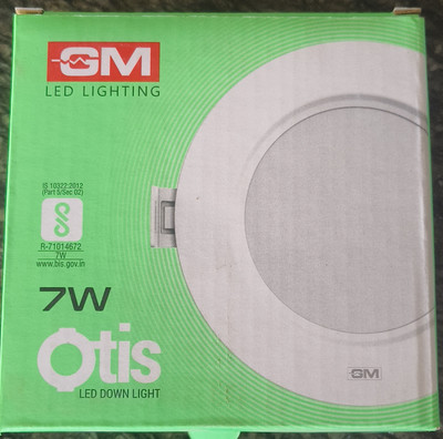 GM GM OTIS+ 7W LED ROUND DOWN LIGHT PACK 1 Spot Light Ceiling Lamp(White)