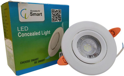 iDurable'N' Smart Polycarbonate 3W Round Led Wave Spotlight/cool Pink Ceiling Light Ceiling Lamp(Pink)