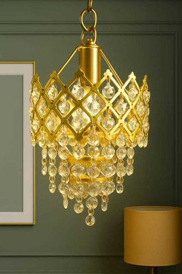 GROWLIC JHOOMAR_160MM_e27_D Chandelier Ceiling Lamp(Gold)