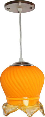 VAGalleryKing Single Glass Hanging Light Flush Mount Ceiling Light Pendant Lamp Ceiling Lamp(Yellow)