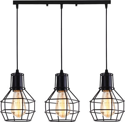 Twixle HNG Jaal Linear Pendants Ceiling Lamp(Black)