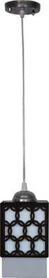 Gojeeva Wooden Hanging Lamp Without Bulb(PACK OF 2) Pendants Ceiling Lamp(Black)