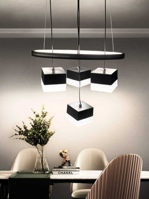 Chandelier LED jhummar Led color changing jhummar@105 Chandelier Ceiling Lamp(Black, White)