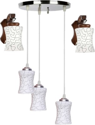 Aadya CEILING LAMP WITH CLASSY SET OF 2 WALL LAMPS Pendants Ceiling Lamp(White)