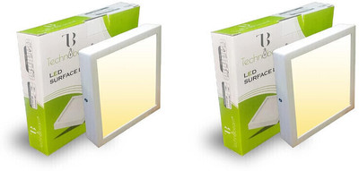TB Technobeam 22W 3in1 Surface Sqr LED Panel Color Changing Light for Non POP False, Pack-2 Ceiling Light Ceiling Lamp(Multicolor)