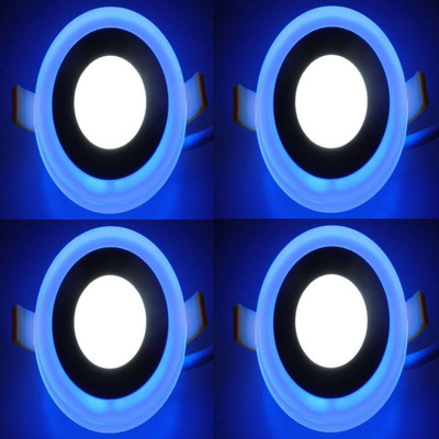 GALAXY 6 watt (3+3) LED Round Panel Light Ceiling POP Down Indoor Light LED 3D Effect Lighting (Double Color)Blue & White pack of 4 Recessed Ceiling Light Ceiling Lamp(Blue, White) GALAXY 6 watt (3+3) LED Round Panel Light Ceiling POP Down Indoor Light LED 3D Effect Lighting (Double Color)Blue & White pack of 4 Recessed Ceiling Light Ceiling Lamp(Blue, White)