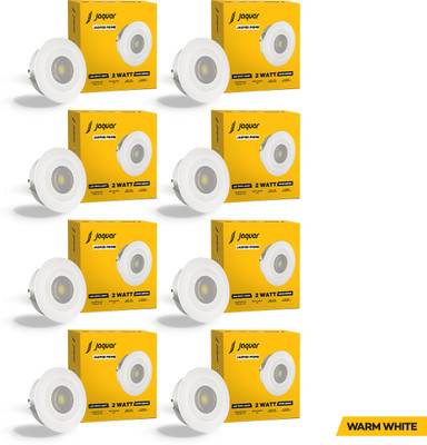 Jaquar 2W OTC LED Jasper Prime Warm White (Pack of 8) Spot Ceiling Light Ceiling Lamp(White)