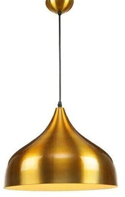 Areezo AuraGold Pendant: Modern Light & Color (LED Bulb Included) (Pack Of 1) Pendant Lamp Ceiling Lamp(Gold)
