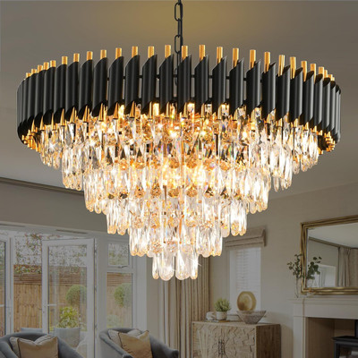 Zisa ZISA800MM_B.G Chandelier Ceiling Lamp(Black)