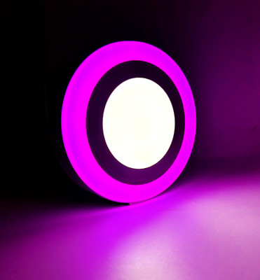Hybrix LED Wall/Ceiling Surface Light 9 Watt (6+3) Dual 3D Light Color Pinj+White, 3 Surface Ceiling Light Ceiling Lamp(White, Pink)