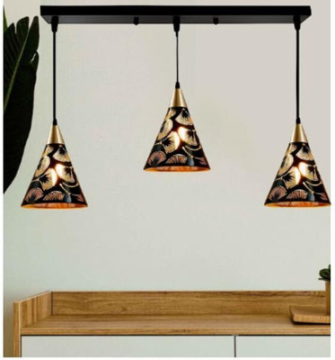 LYMON Modern Cone Black Hanging Light for Living Room, Hall (Bulbnot incl) (Pack of 1) Ceiling Light Ceiling Lamp(Black)