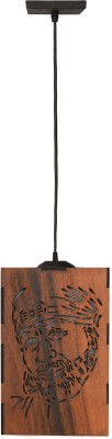 Somil Wood Pendant Hanging Ceiling Lamp For Indoor Lighting Decoration Pendants Ceiling Lamp(Black)