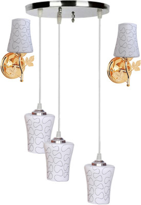 Aadya CEILING LAMP WITH CLASSY SET OF 2 WALL LAMPS Pendants Ceiling Lamp(White)