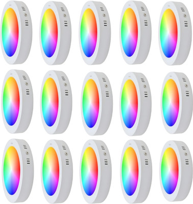 MNLight 9 watt 3-1 surface Led Donw Light pack of 16 (Red pink blue) Recessed Ceiling Light Ceiling Lamp(Multicolor)
