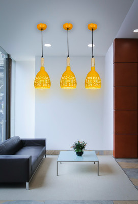 GAUVIK GAU- YELLOW SMILEY H/L, PACK OF 3 Pendant Lamp Ceiling Lamp(Yellow)
