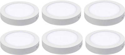 MVL 15 Watt Decorative LED Round Surface Panel Light Pack Of 6 Chandelier Ceiling Lamp(White)