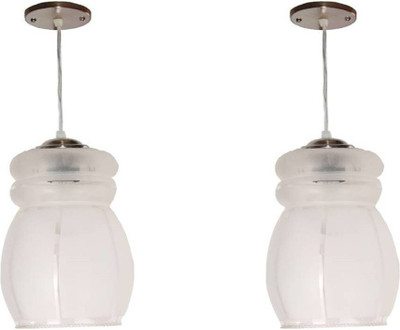 VAGalleryKing Double Glass Hanging Light Flush Mount Ceiling Light Pendant Lamp Ceiling Lamp(White)