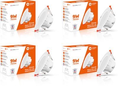 Orient Electric Downlighter 9W Pack of 4 Downlighter Ceiling Light Ceiling Lamp(White)
