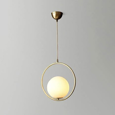 Areezo Areezo Golden Round shape Ceiling Light Gold Color (Bulbnot Included) Pack Of 1) Pendants Ceiling Lamp(Gold)