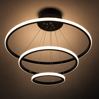 THE UJALAVISTA 1 p 3 ring jhumar wall lamp Ceiling Light Ceiling Lamp(Black)
