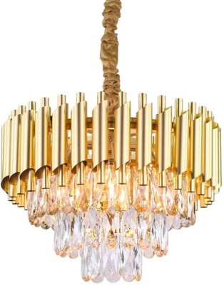 ayriv Crystal Gold Polish Metal 400mm Chandelier Hanging Ceiling Pendant Jhoomer Chandelier Ceiling Lamp(Gold)