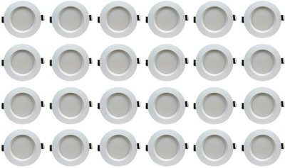 BENE 5w Round Ceiling Light , Color of LED Red (Pack of 24 Pcs) Recessed Ceiling Light Ceiling Lamp(Red)