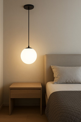 tripping White Doom Globe Shade Ceiling Hanging Pendant Light Chandelier Ceiling Lamp(White)