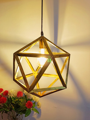 KrefihR K8A Octagon Football Ceiling Lamp Pendants Ceiling Lamp(Gold)