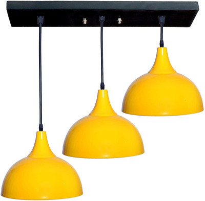 GAUVIK GAU-CLUSTER HANGING 10 INCH YELLOW LINEAR THALI Cluster Pendant Light/Cluster Hanging Light/Cluster Ceiling Light for Restaurant,Bedroom, Living Room and Home Decor Chandelier Ceiling Lamp(Yellow)