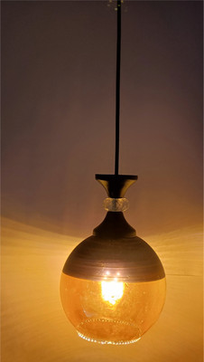 Gauti Gauti New Design Borsilicated Glass Hanging Lamp Collection For Decor Your Home Pendants Ceiling Lamp(Black, Gold)