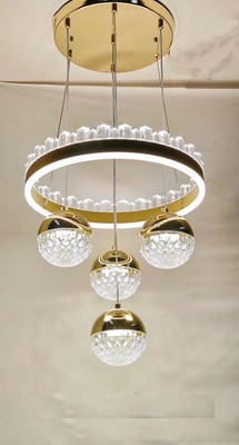 PR Prashant Profile New & Stylish Decorative Pendent Ceiling Lamp Pendant Lamp Ceiling Lamp(White, Gold)