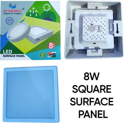AP Source SQUARE SURFACE LIGHT 8 WATT PACK OF 1 Recessed Ceiling Lamp(White)