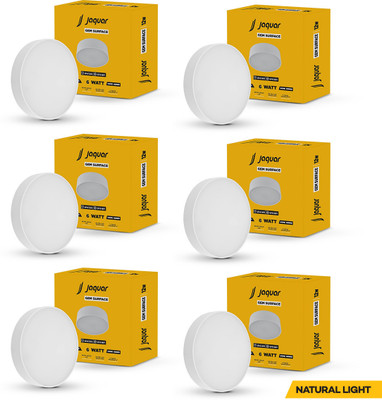 Jaquar 6W LED Gem Trim Less Round Surface Mount Down Natural (Pack of 6) Ceiling Light Ceiling Lamp(White)