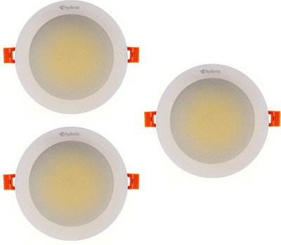 Hybrix LED (3W) Mini JOY Extra Bright Ceiling Concealed Light, Down Light, Warm Light 3 Recessed Ceiling Lamp(White)
