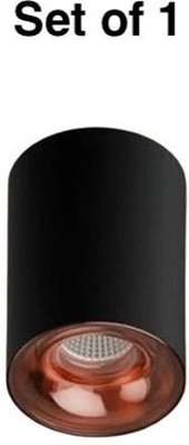 ALTRALIGHTS 12W Energy Efficient Natural White Light Shade Set of 1 Metal Cylinder Recessed Ceiling Lamp(Black)