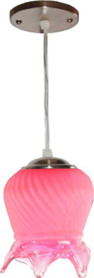 VAGalleryKing Single Glass Hanging Light Flush Mount Ceiling Light Pendant Lamp Ceiling Lamp(Pink)