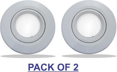 AP Source 7 watt Round COB Light white Pack of 2 Recessed Ceiling Light Ceiling Lamp(White)