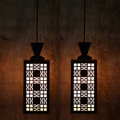 1st Time Light Weight Fall Ceiling Hanging Pendant Lamp For Indoor Lighting Pendant Lamp Ceiling Lamp(Black, White)