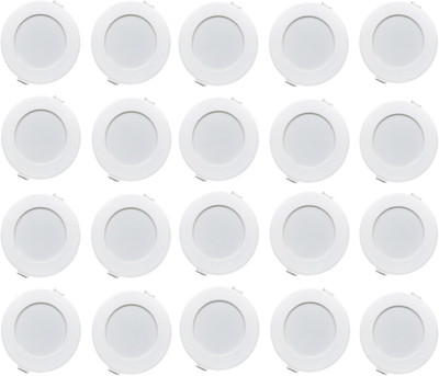 MNLight New Rezar 10 watt Round Led ceiling light pack of 20 Recessed Ceiling Light Ceiling Lamp(White)