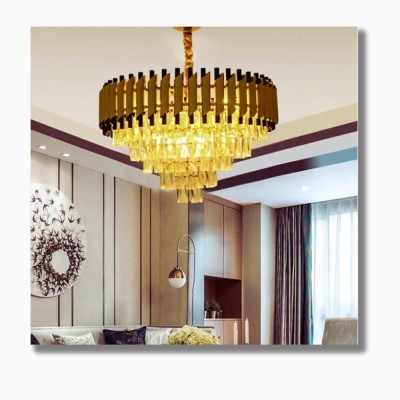 Lumina Modern 600mm Gold And Black Chandelier Light Fixture, 24 inch Chandelier Ceiling Lamp(Gold)