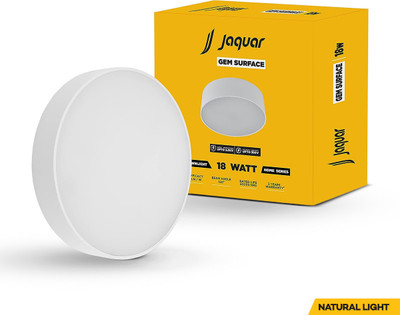 Jaquar 18W LED Gem Trim Less Round Surface Mount Down Light Natural Light (Pack of 1) Ceiling Light Ceiling Lamp(White)