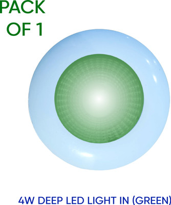AP Source 4 WATT DEEP LED CONCEALED LIGHT IN (GREEN) PACK OF 1 Recessed Ceiling Light Ceiling Lamp(Green)
