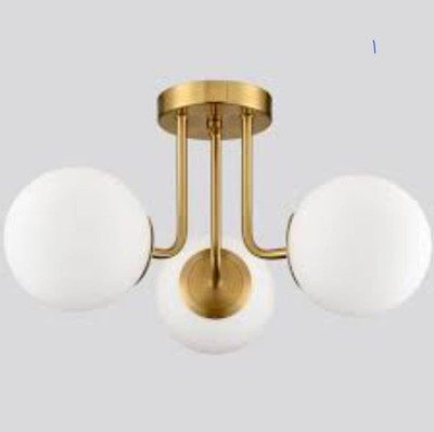 LYMON Lymon 3 Light Chandelier Hanging Light, Gold With Bulb (PACK OF 1) Chandelier Ceiling Lamp(Gold)