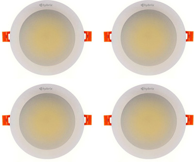 Hybrix LED (3W) Mini JOY Extra Bright Ceiling Concealed Light, Down Light, Warm Light 4 Recessed Ceiling Lamp(White)