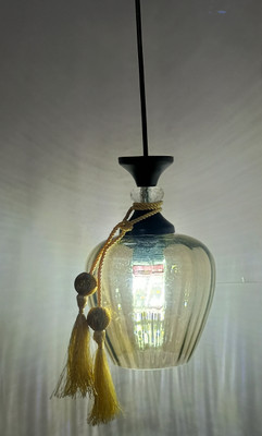 Gauti Gauti New Design Borsilicated Glass Hanging Lamp Collection For Decor Your Home Pendants Ceiling Lamp(Black, Gold)
