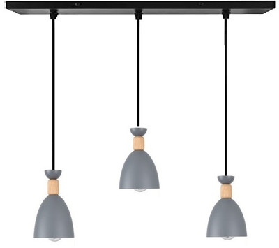 KINIS KIN-720 LINEAR THAALI (GREY) Modern Cluster Pendant Lights Nordic Cluster Light Chandelier Ceiling Lamp(Grey)