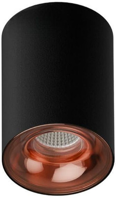 ALTRALIGHTS 12W Energy Efficient Natural White (4000K) Light Shade Set of 2 Metal Cylinder Recessed Ceiling Lamp(Black)